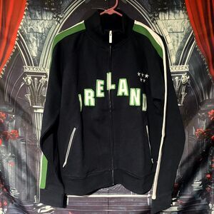 Blue Marlin & Co. Ireland Jacket Men's M Black Cotton Full-Zip Raglan Sleeve